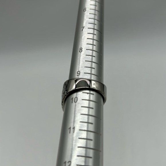 2016- Aqua Cubic Zirconia Handmade Men's Ring Size 13 1/2 NWT - Picture 8 of 8